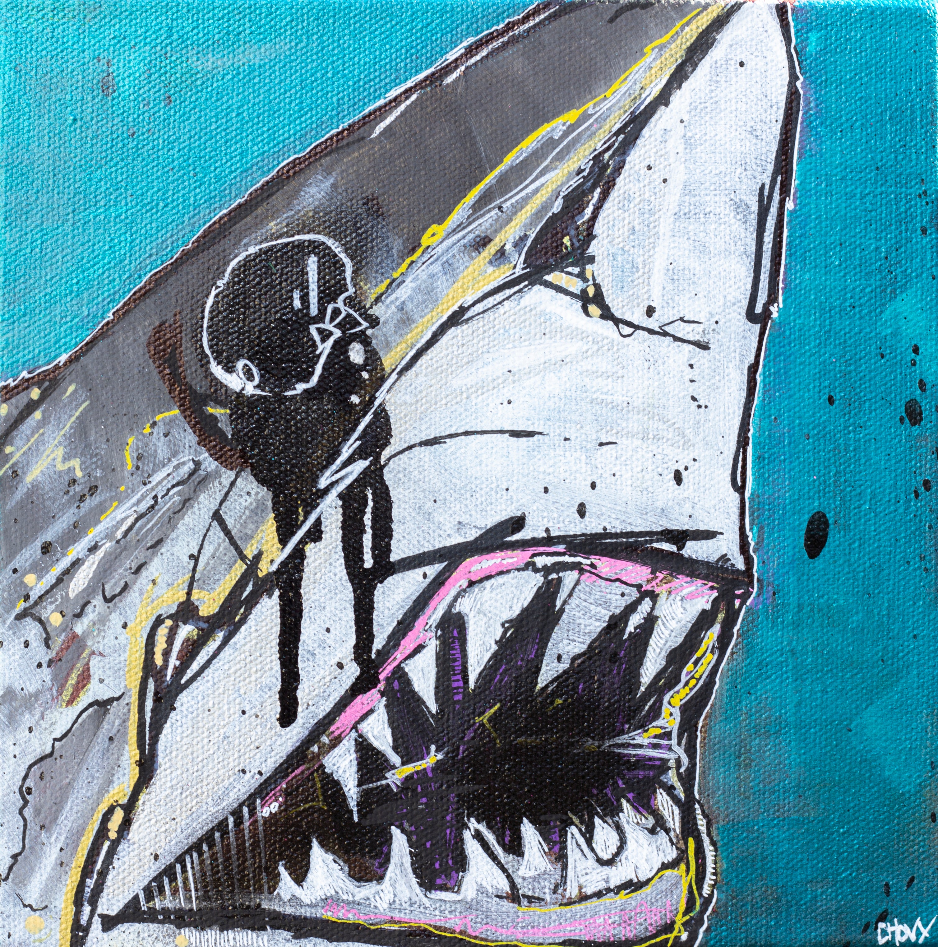 Big Chomps - Great White Shark Art Print