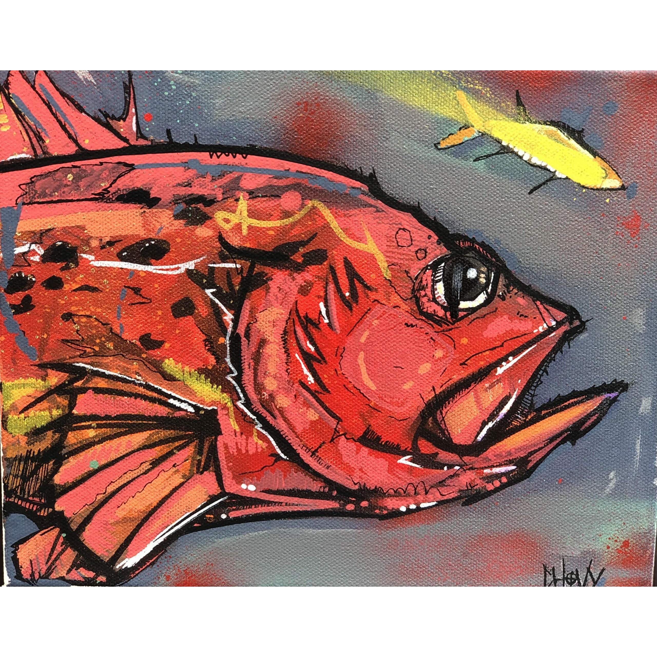 Vermilion Rockfish Painting by Chovy